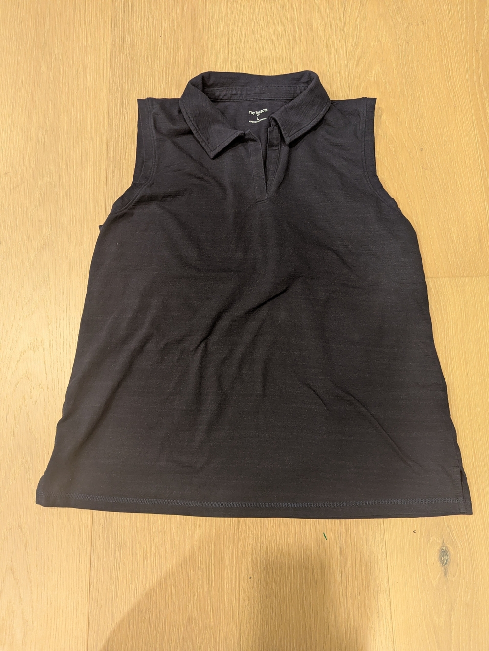 Sleeveless Polo Tank Top - Navy